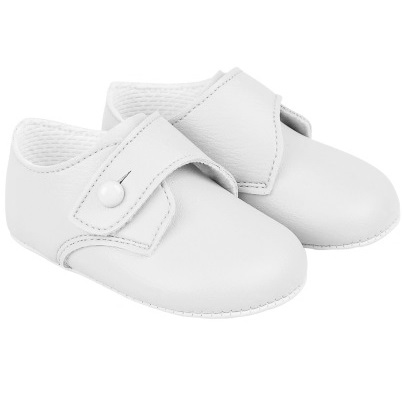 Baby Soft Soled Pram Shoes In Matt White By Babypods 