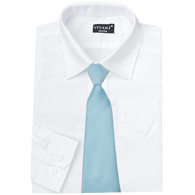 blue suit blue tie white shirt