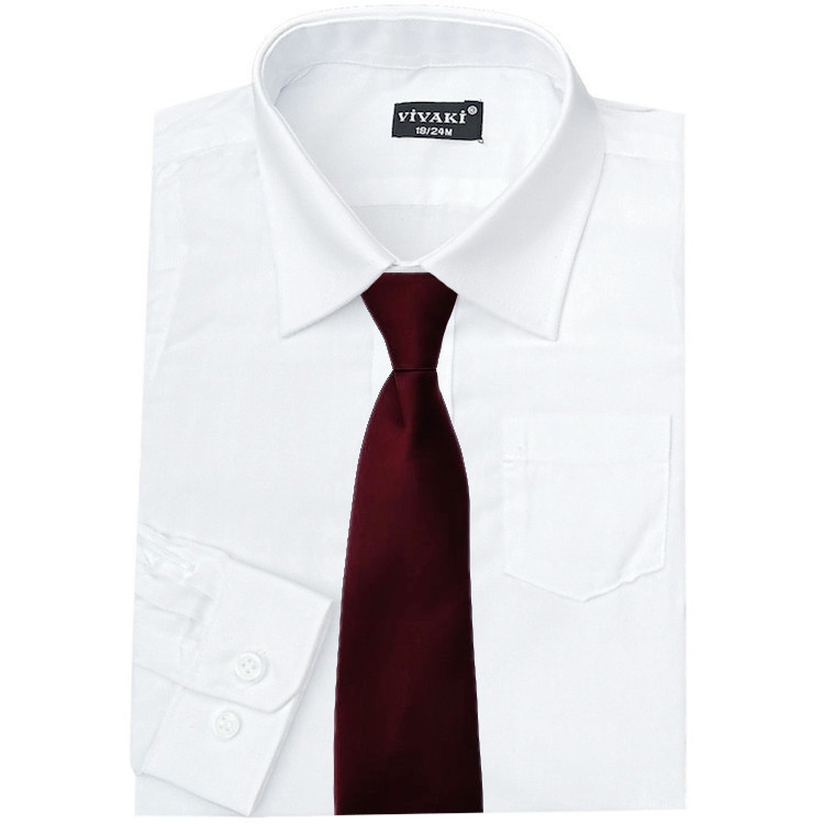 whiskey look for Marked Boys White Formal Shirt & Burgundy Satin Tie | Boys Wedding Shirt -  childrensspecialoccasionwear.co.uk