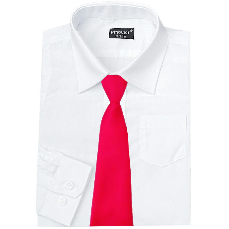 pink tie white shirt