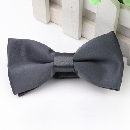 dark gray bow tie