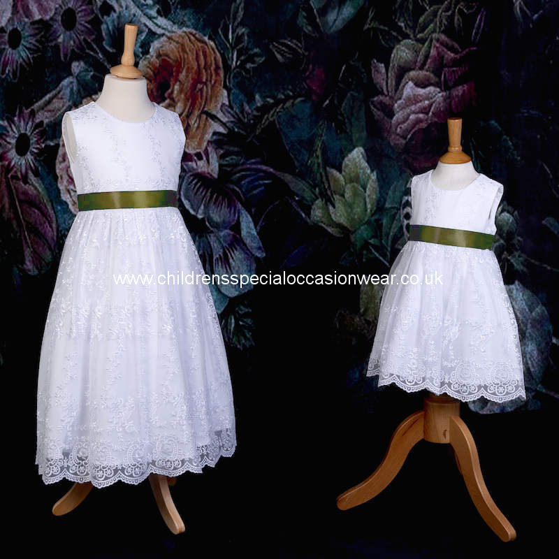 DL1961 Girls Floral Kiki Dress in White