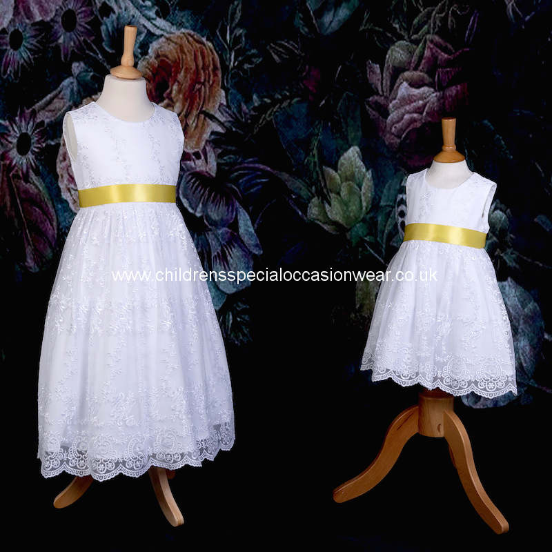 Lemon flower girl dresses online