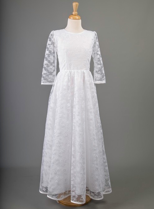 long sleeve first holy communion dresses