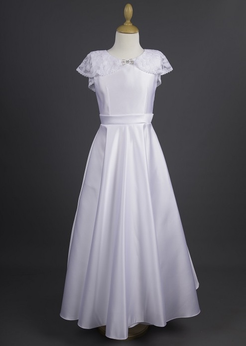 satin communion dress