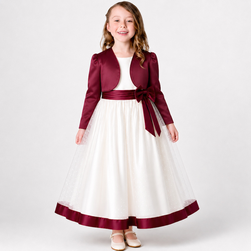 burgundy dress for girls & Ivory Satin Bow & Bolero but you can choose Product offer HAESUNG BONG Box Gallery Format:Digital Sewing Pattern (Sizes 0-18, B-cup and sizes 12-30, D-cup)