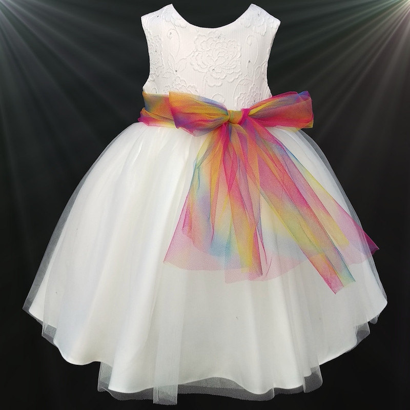 girls rainbow dress uk