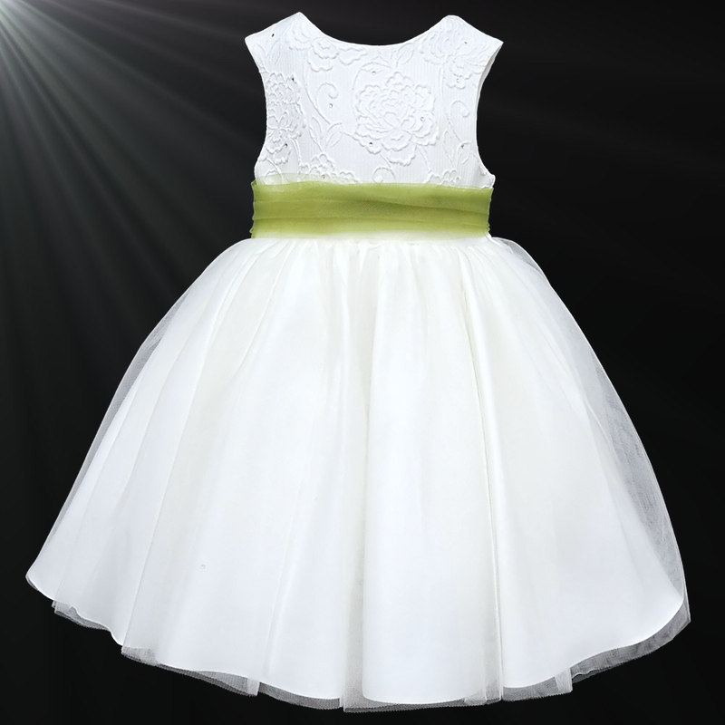 olive flower girl dress