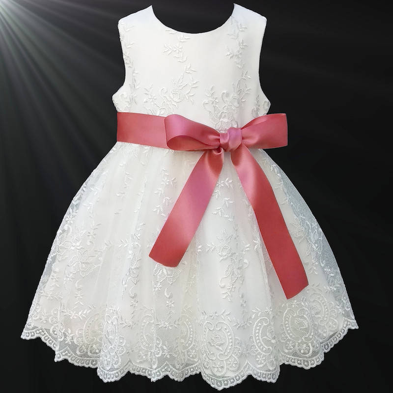girls ivory lace dress