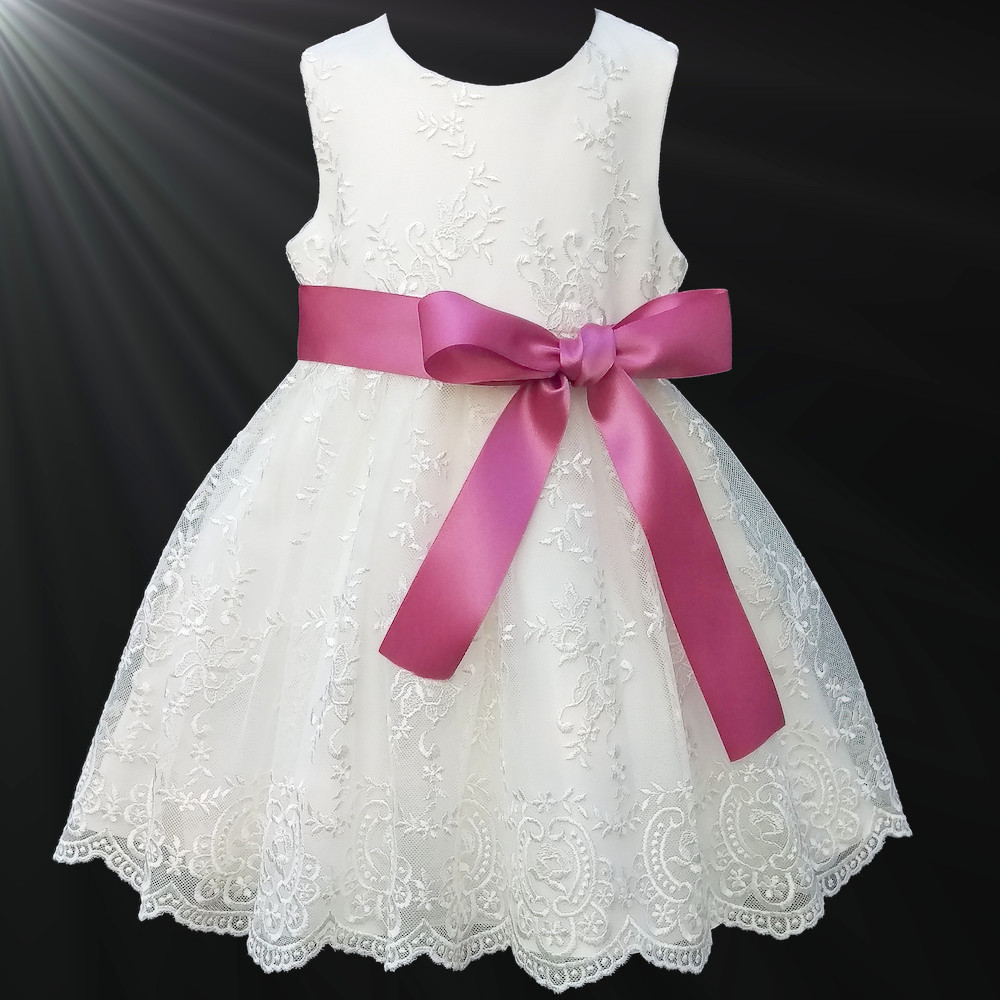 dusky pink flower girl dresses uk