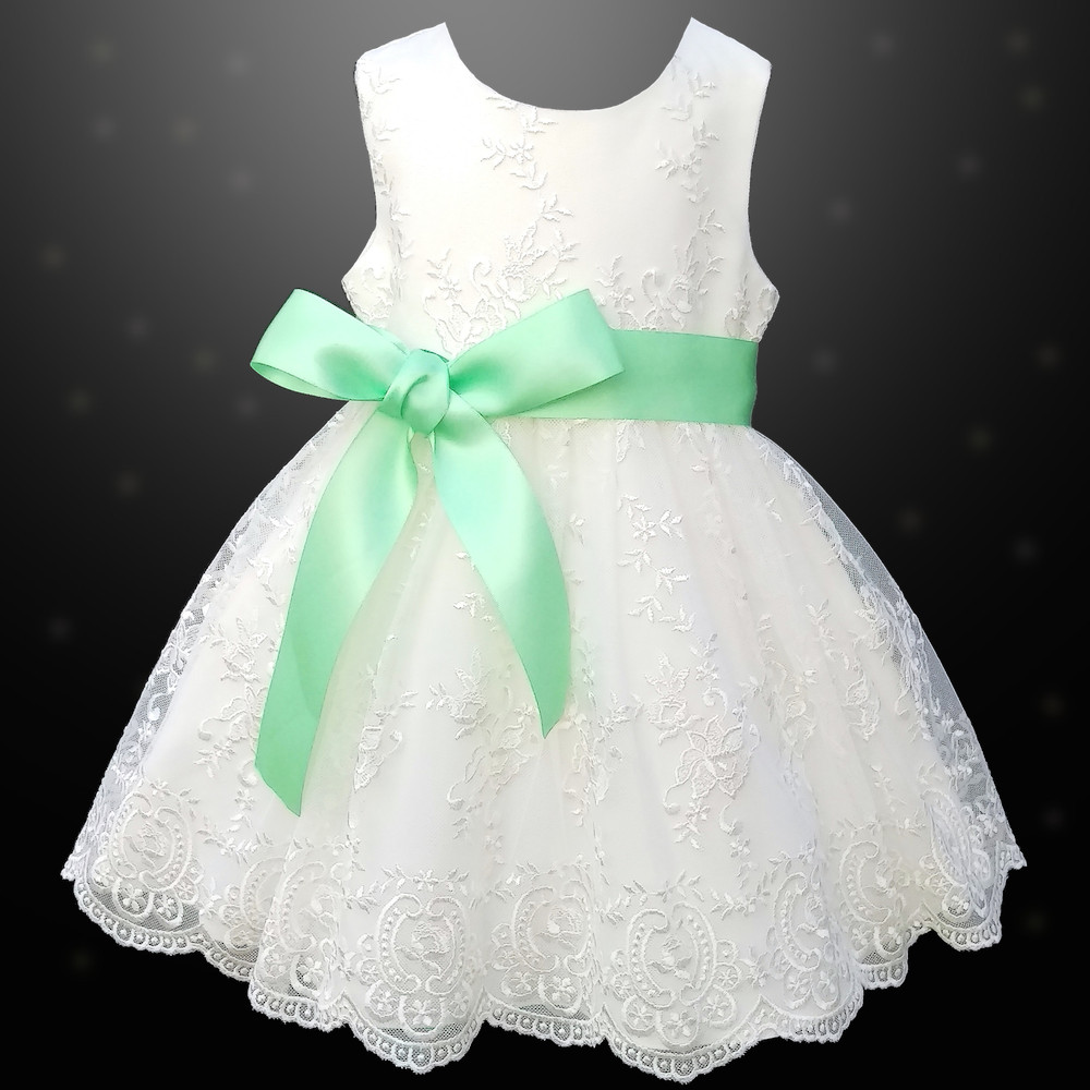 mint green flower girl