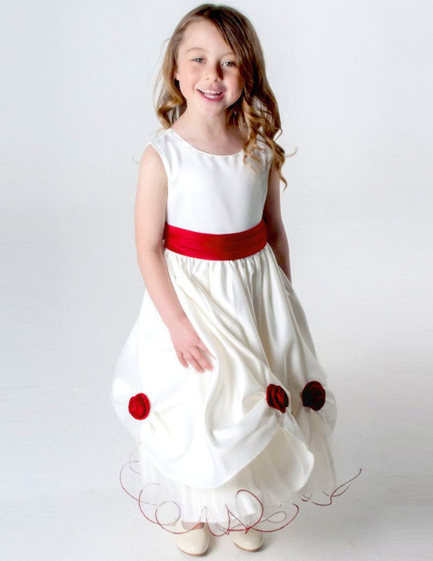 satin tulle dress