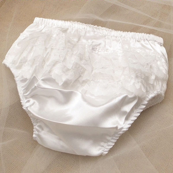 satin frilly panties