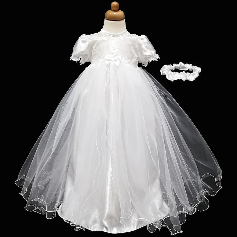 tulle christening dress