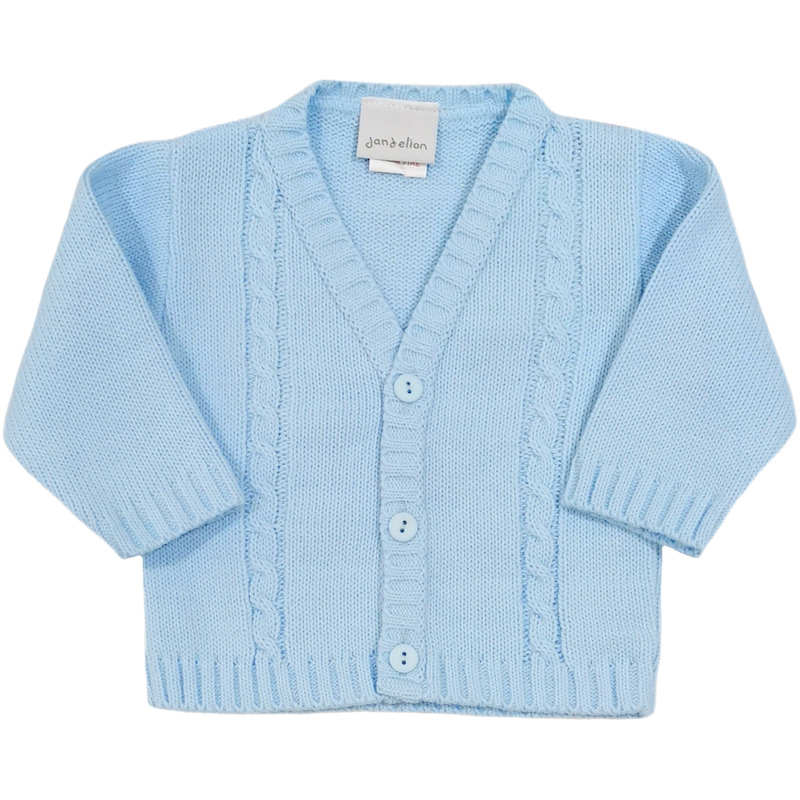 Boys Blue Cable Cardigan | Christening - childrensspecialoccasionwear.co.uk