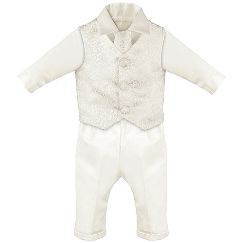 baby boy satin christening outfit