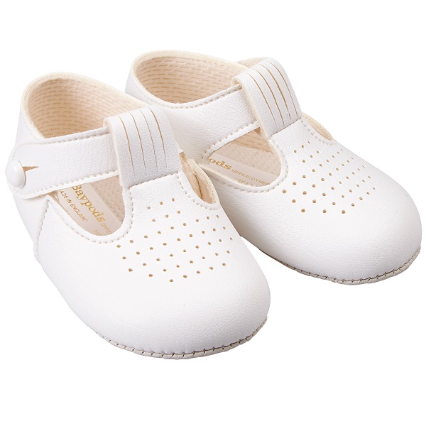 baby boy white pram shoes