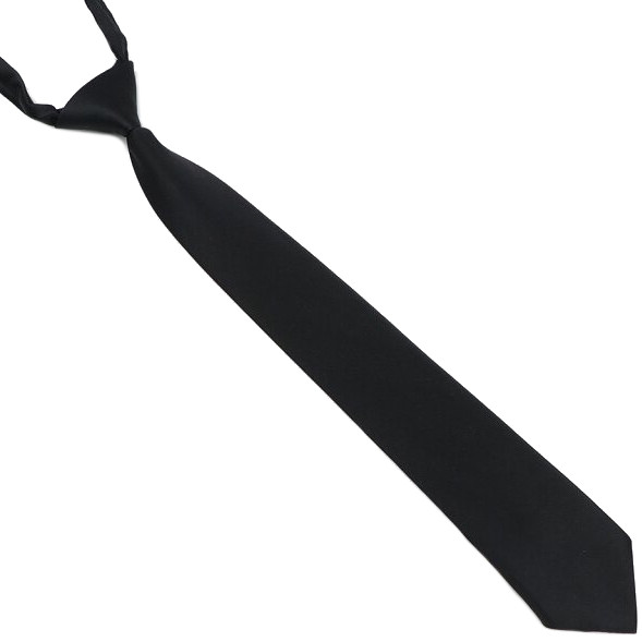 black skinny tie