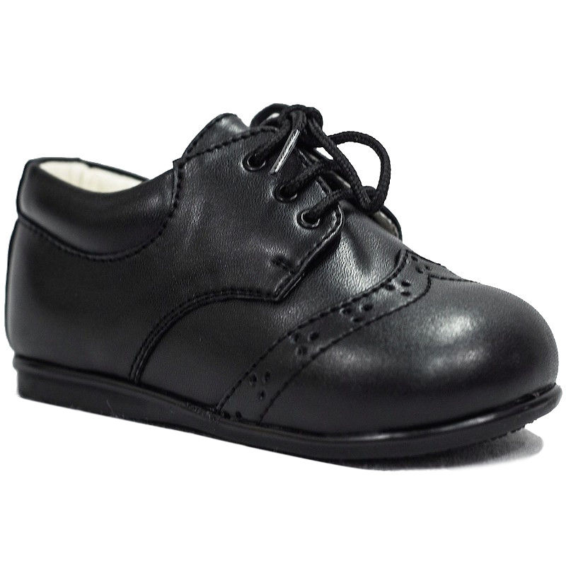 Boys Black Matt Brogue Shoes Boys Wedding Shoes Lace Up Shoes