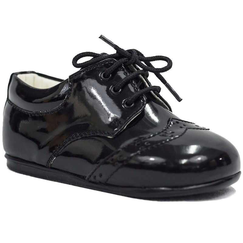 Baby Boys Black Brogue Shoes Boys Shoes Boys Formal Shoes Lace Up Shoes 