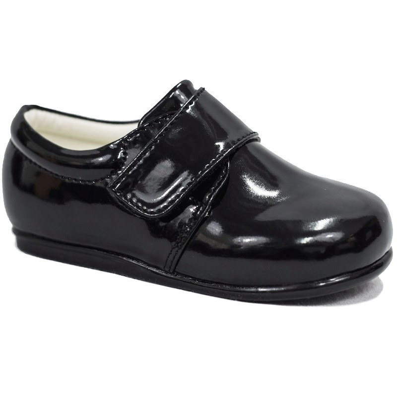 boys black velcro shoes