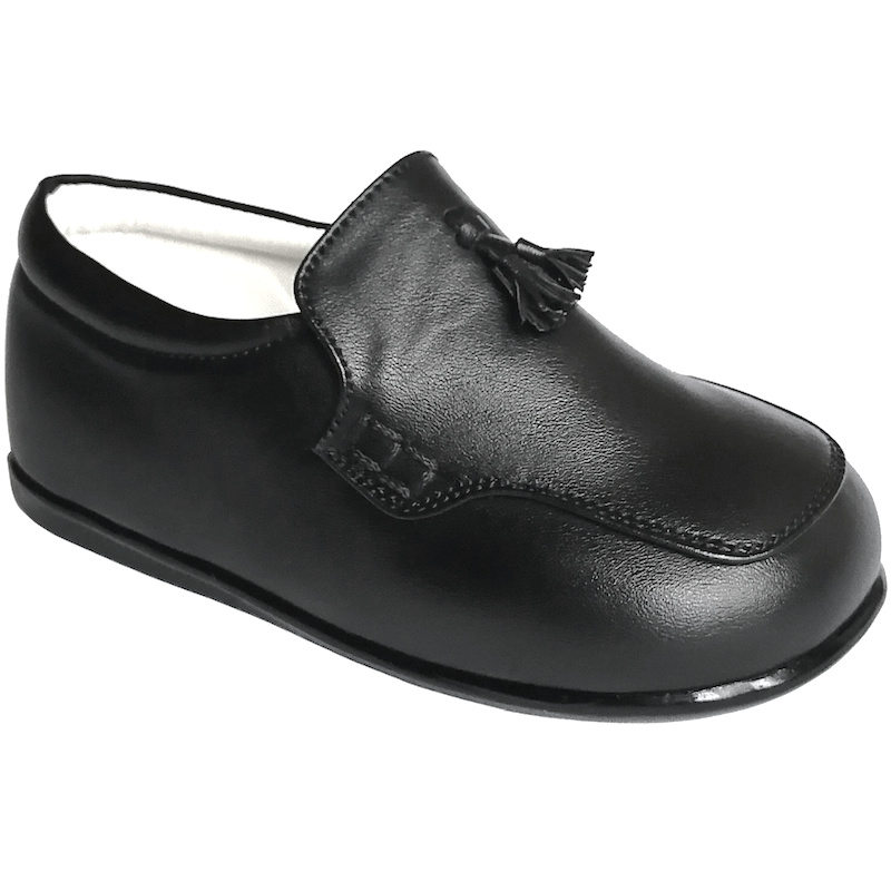 boys black loafers