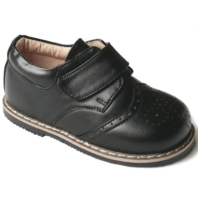 boys black velcro shoes