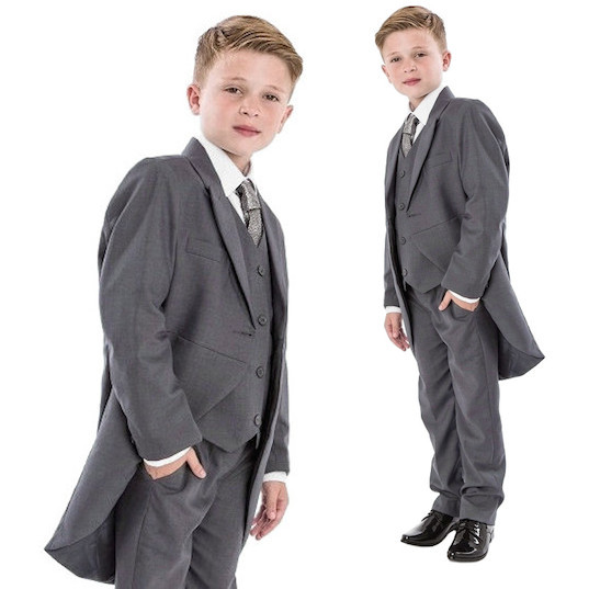 Boys Grey Tail Wedding Suit Grey Tail Jacket Suit For Boys Childrensspecialoccasionwear Co Uk