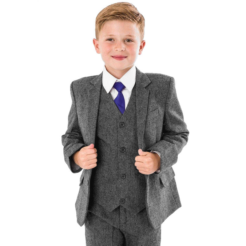 Boys Dark Grey Suit | tyello.com