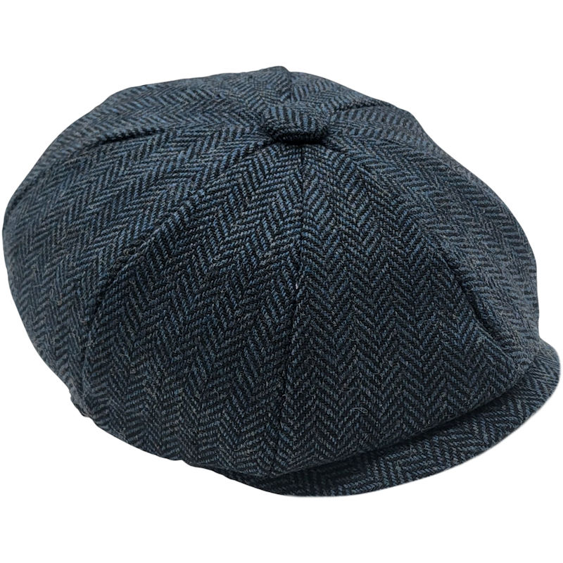 Boys Navy Tweed Wool Baker Boy Cap | Children's Navy Newsboy Cap ...
