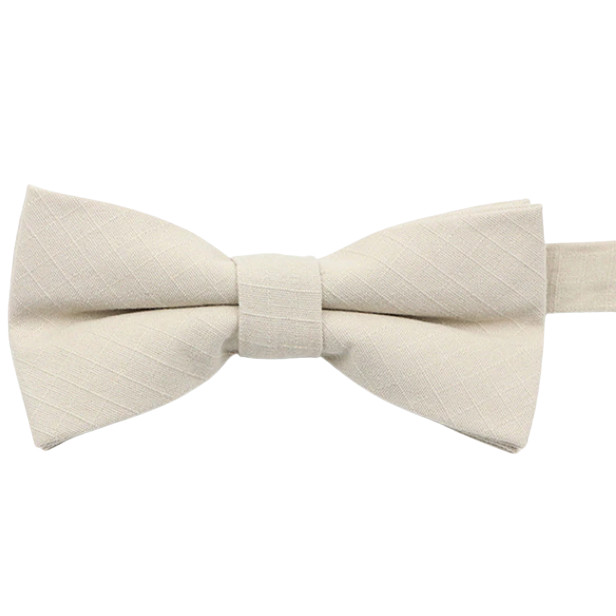 white cotton bow tie