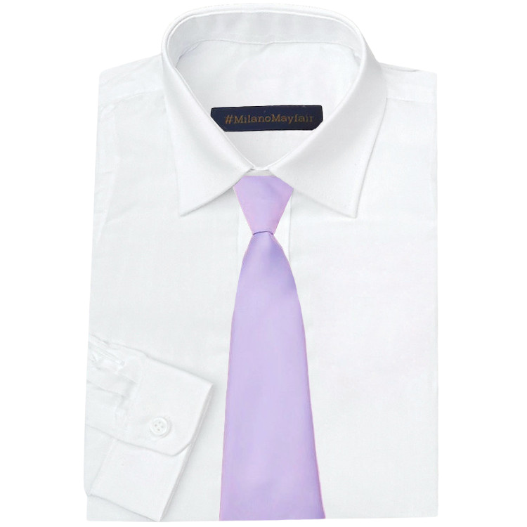 lilac shirt and tie