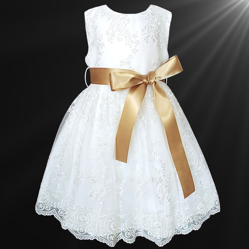 white and gold dress kids