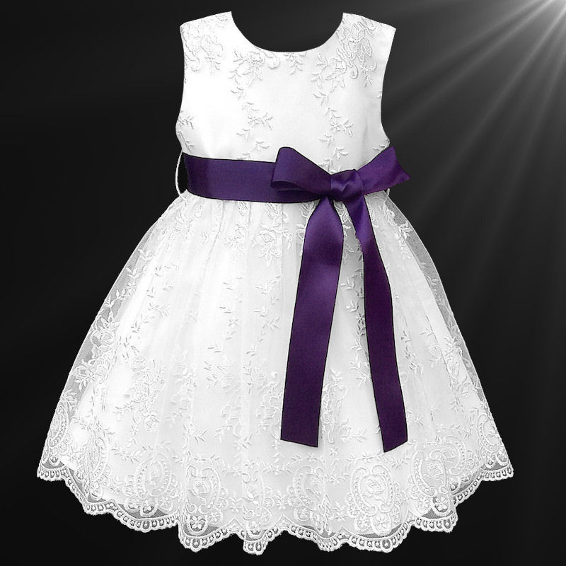 girls purple lace dress