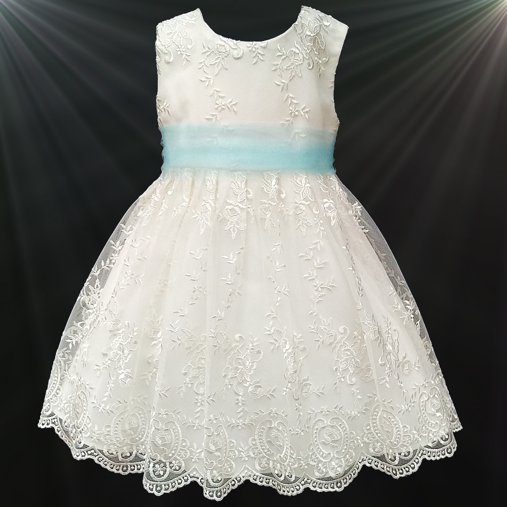 sky blue dress for baby girl