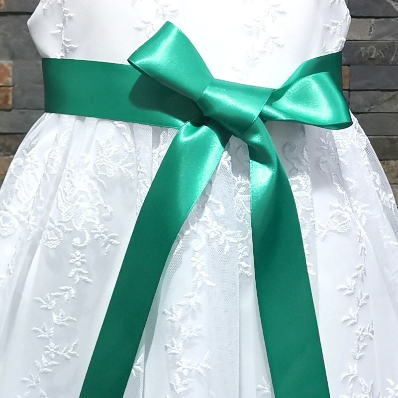 jade green satin dress