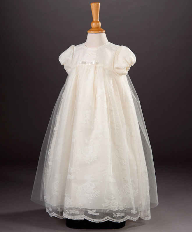 Anna by Millie Grace Baby Girls Ivory Lace Christening Gown Bonnet childrensspecialoccasionwear