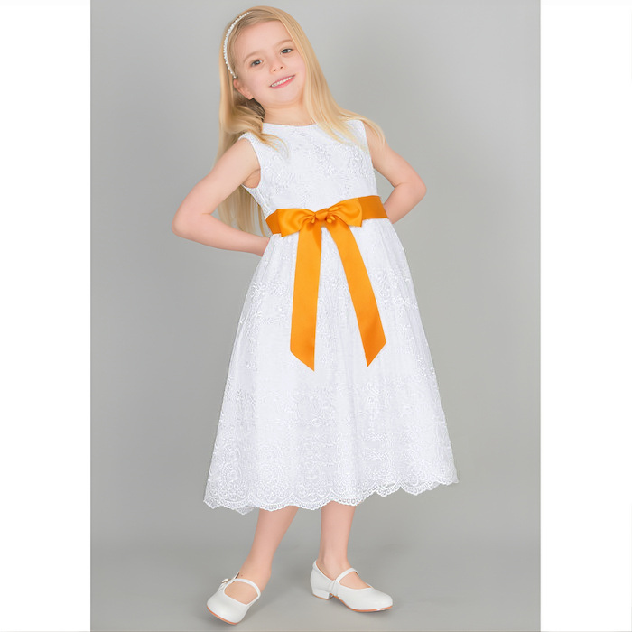open lace back dress Affectionate Feeling Floral Smocked Maxi Dress in Orange main image 1