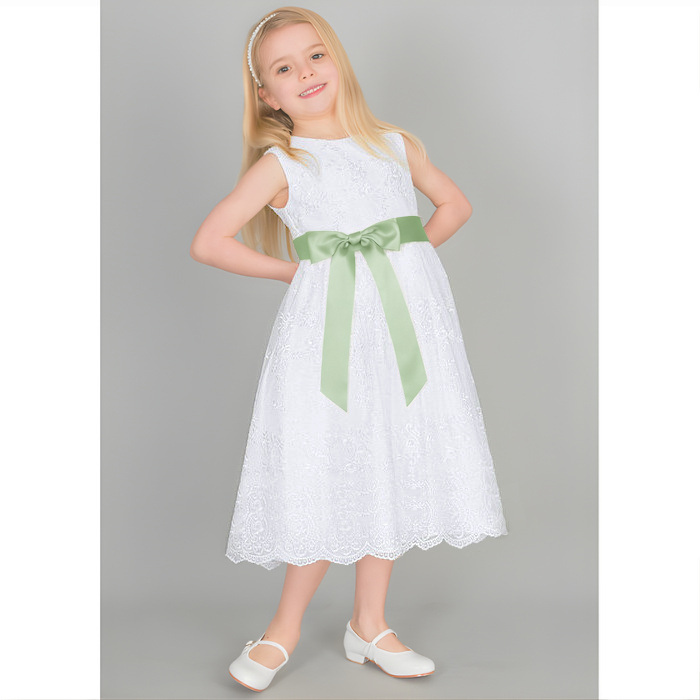 slim fit dress slacks Sage Flower Girl Dresses or Junior Bridesmaid Outfit for Forest Weddin –  AmimamiDoll main image 0