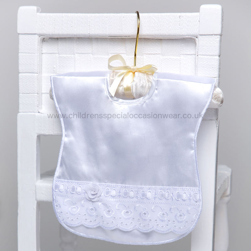 white lace bib