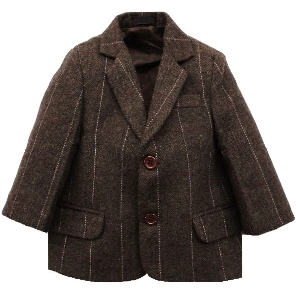 Boys Brown Tweed Check Jacket | Children's Brown Tweed Jacket ...