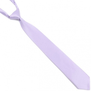 Boys Lilac Silk Effect Adjustable Skinny Tie