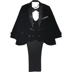 Boys' Three-Piece Velvet Tuxedo Suit – Two-Button Classic Style, Custom Sizes Available