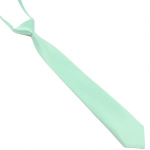 Boys Mint Green Silk Effect Adjustable Skinny Tie