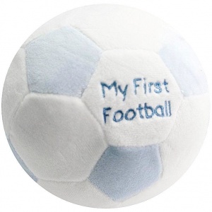 My First Football Sky Blue Baby Soft Rattle Toy Gift