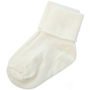 Boys Ivory Plain Soft Ankle Socks