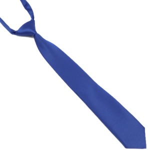 Boys Royal Blue Silk Effect Adjustable Skinny Tie