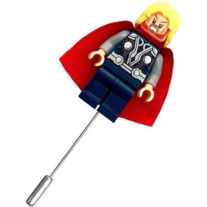 Thor Superhero Minifigure Buttonhole Lapel Pin