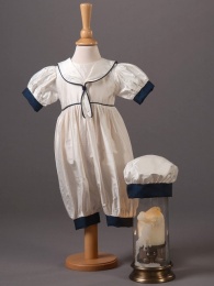 Baby Boys Silk Romper & Hat - Austin by Millie Grace