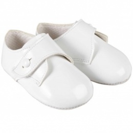 Baby girl baypods cream patent pram shoes size 0 1 2 3 Bnib new 16 17 18 19 